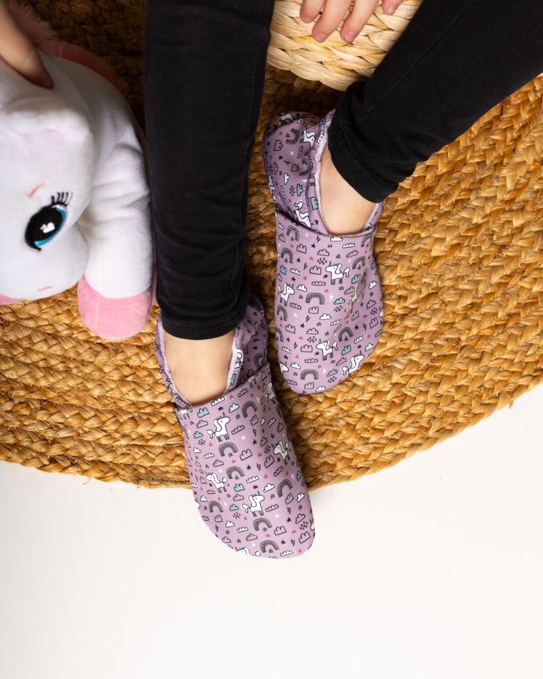 Barfußschuhe Perlen-Einhorn