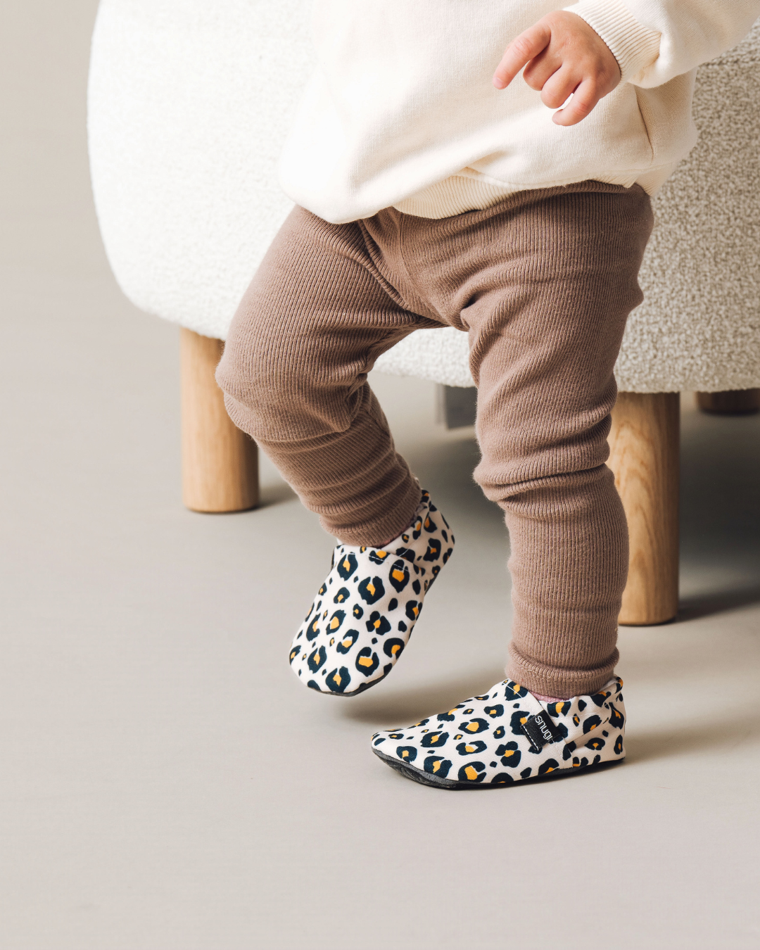 Barfußschuhe Beiger Leopard