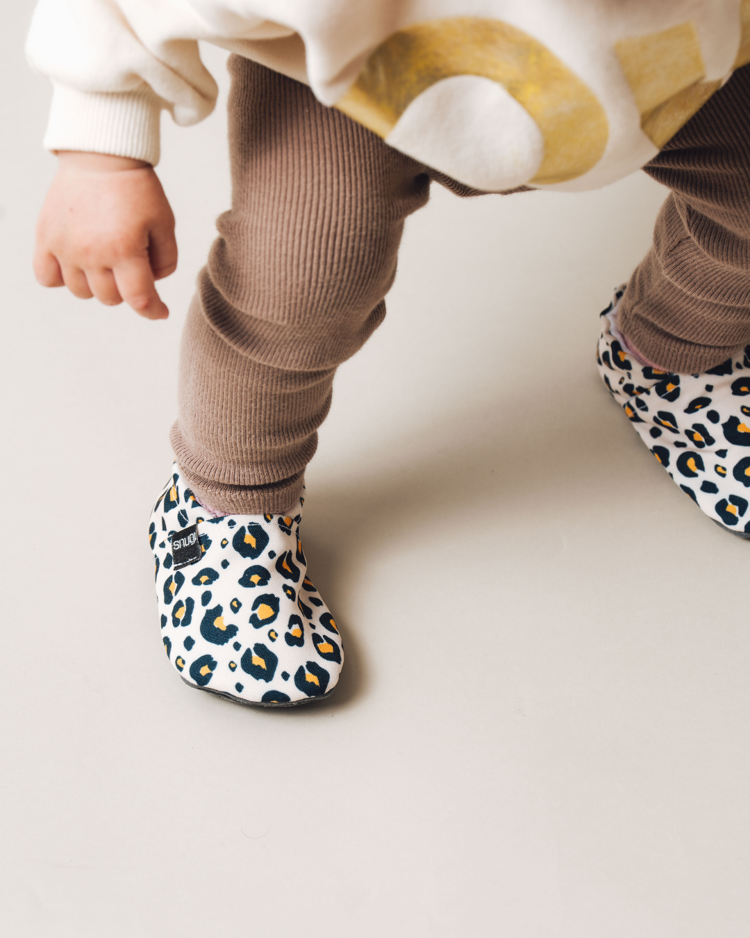 Barfußschuhe Beiger Leopard
