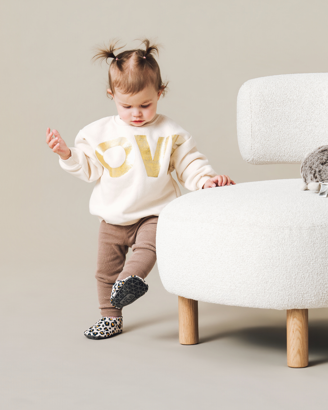 Barfußschuhe Beiger Leopard